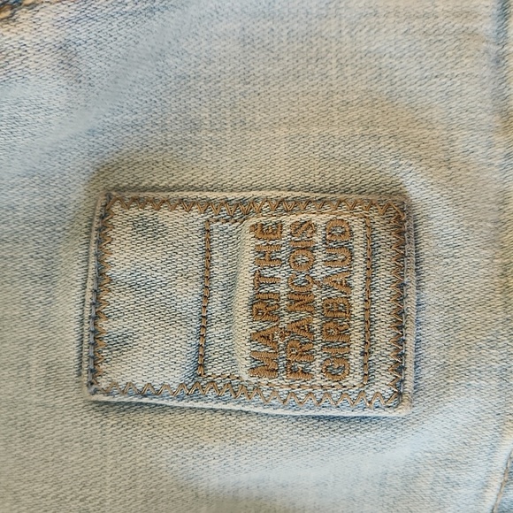 Marithe Francois Girbaud Light Blue Fitted Jean Jacket Size M - Picture 3 of 7